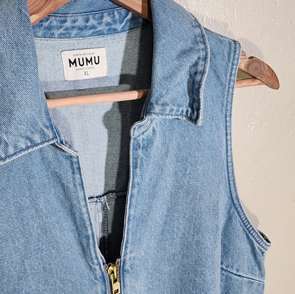 Show Me Your MuMu Light Blue Denim Romper - Picture 3 of 4